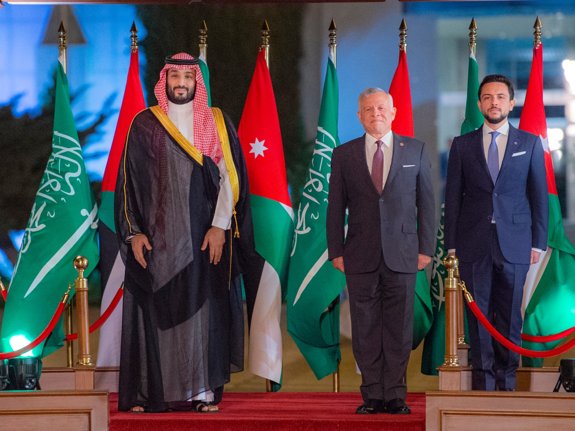 Saudi Crown Prince Receives King of Jordan in Jeddah